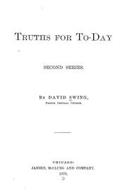 Cover of: Truths for to-day: Second series