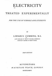 Cover of: Electricity treated experimentally by Linnaeus Cumming