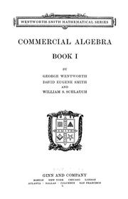 Cover of: Commercial algebra: book I-II