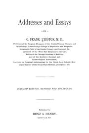 Cover of: Addresses and essays