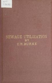 Cover of: A handbook of sewage utilization