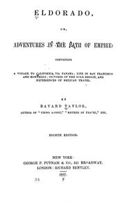 Cover of: Eldorado by Bayard Taylor, Bayard Taylor