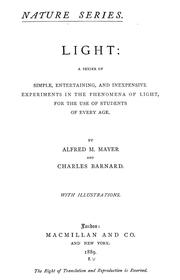 Cover of: Light by Alfred M. Mayer