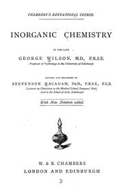 Cover of: Inorganic chemistry by Wilson, George