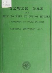 Cover of: Sewer gas and how to keep it out of houses: a handbook on house drainage