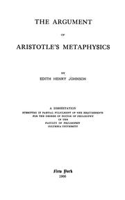 Cover of: metaphysics