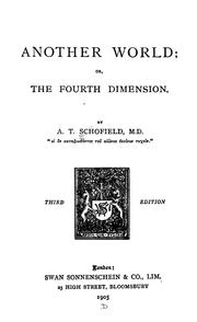 Cover of: Another world: or, The fourth dimension