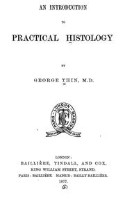 Cover of: An introduction to practical histology