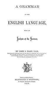 Cover of: A grammar of the English language by Hart, John S.