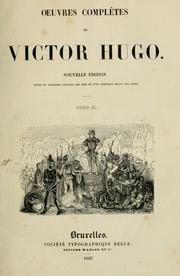Cover of: uvres de Victor Hugo. by Victor Hugo
