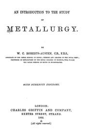 Cover of: An introduction to the study of metallurgy