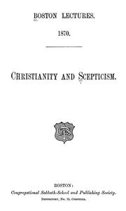 Cover of: Christianity and skepticism | 