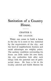 Cover of: The sanitation of a country house