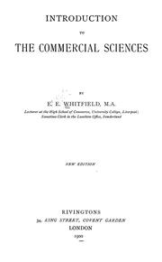 Cover of: Introduction to the commercial sciences | E. E. Whitfield
