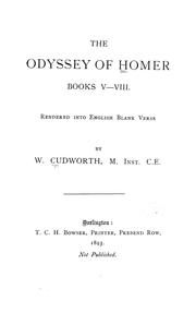 Cover of: The Odyssey of Homer: books V-VIII