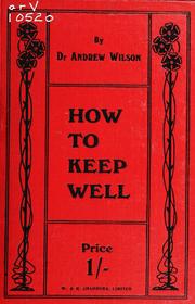 Cover of: How to keep well.