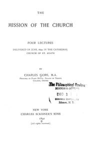 Cover of: The mission of the church by Charles Gore M.A.