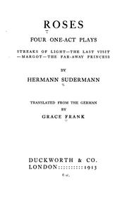 Cover of: Roses: four one-act plays