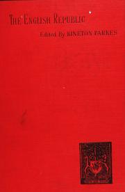 Cover of: English republic