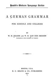 Cover of: A German grammar, for schools and colleges