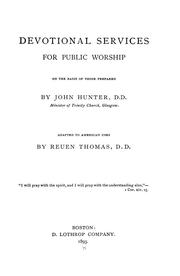 Cover of: Devotional services for public worship: on the basis of those prepared