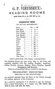 Cover of: G.P. Vieusseux's reading rooms and circulating library by Gian Pietro Vieusseux