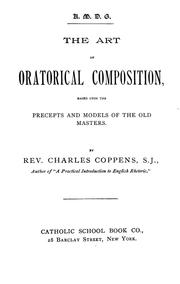 Cover of: The art of oratorical composition | Charles Coppens