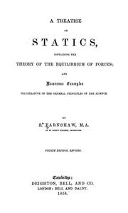 Cover of: A treatise on statics by Samuel Earnshaw