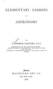 Cover of: Elementary lessons in astronomy
