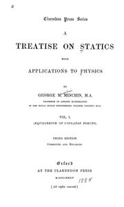 Cover of: A treatise on statics by George Minchin Minchin, George Minchin Minchin