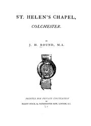 Cover of: St. Helen's Chapel, Colchester