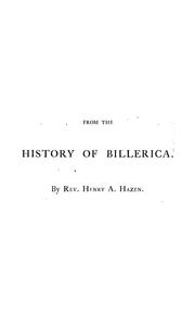 Cover of: The mother-town of Billericay in England