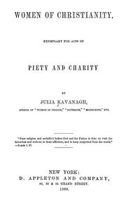 Cover of: Women of Christianity: exemplary for acts of piety and charity