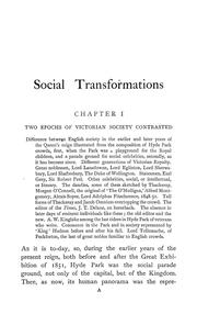 Cover of: Social transformations of the Victorian age: a survey of court and country