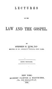 Cover of: Lectures on the law and the gospel