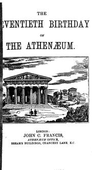 Seventieth birthday of the Athenaeum