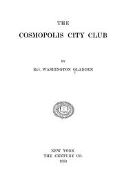 Cover of: The Cosmopolis city club