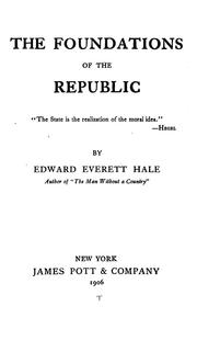 Cover of: The foundations of the republic