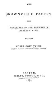 Cover of: The Brawnville papers by Tyler, Moses Coit