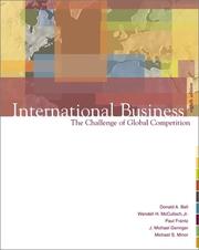 Cover of: International Business by Donald Ball, Wendell H. McCulloch, Paul L Frantz, Michael Geringer, Michael S Minor