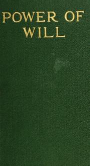 Cover of: Power of will