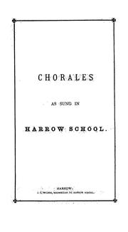 Cover of: Chorales as sung in Harrow School