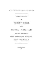 Cover of: Isbell and Kingman families: some records of Robert Isbell and Henry Kingman and their descendants ...