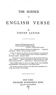 Cover of: The science of English verse by Sidney Lanier