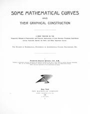 Cover of: Some mathematical curves and their graphical construction