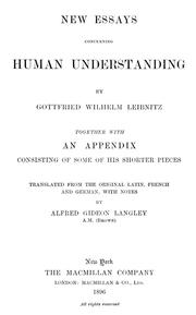Cover of: New essays concerning human understanding