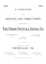 Cover of: A catalogue of the devices and their parts