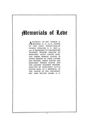 Cover of: Memorials of love
