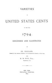 Cover of: Varieties of United States cents of the year 1794