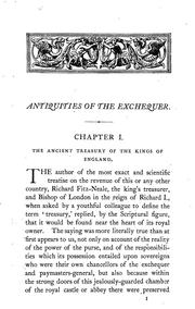 Cover of: The antiquities and curiosities of the Exchequer
